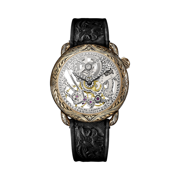 Ir para o Produto: Relógio de Ouro Rosa Esqueleto 45 mm com Gravação