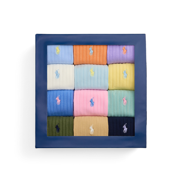 Ir para o Produto: Conjunto de Presente com 12 Meias de Calça com Riscas