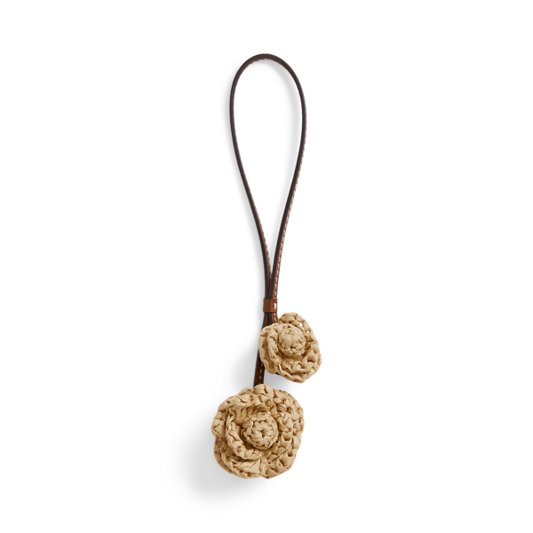 Ir para o Produto: Charme de Flor em Couro e Palha Crochê