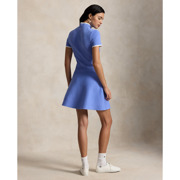 Ir para o Produto: Vestido de Manga Curta com Botão de Meia-Camisa
