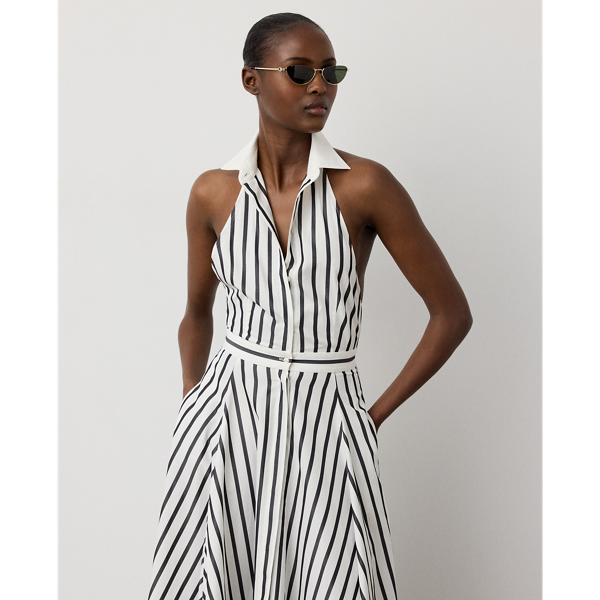 Ir para o Produto: Vestido de Dia Listrado de Algodão Eldred