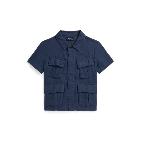 Ir para o Produto: Camisa Overshirt de Linho Bordado