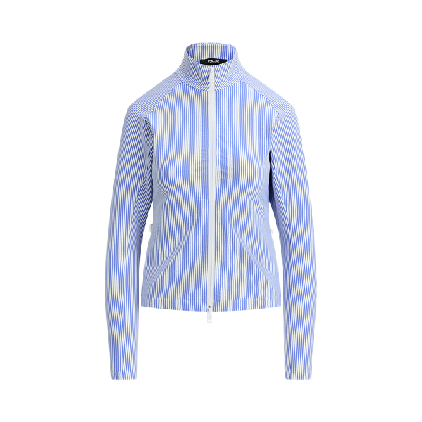Ir para o Produto: Jaqueta com Zíper e Gola Mockneck em Seersucker