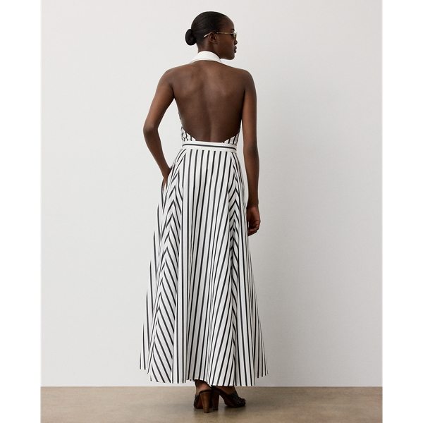 Ir para o Produto: Vestido de Dia Listrado de Algodão Eldred