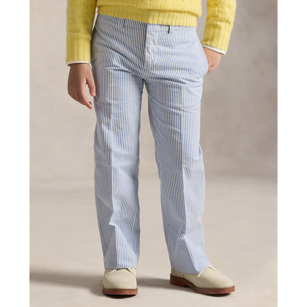 Ir para o Produto: Calça de Fato de Algodão Seersucker