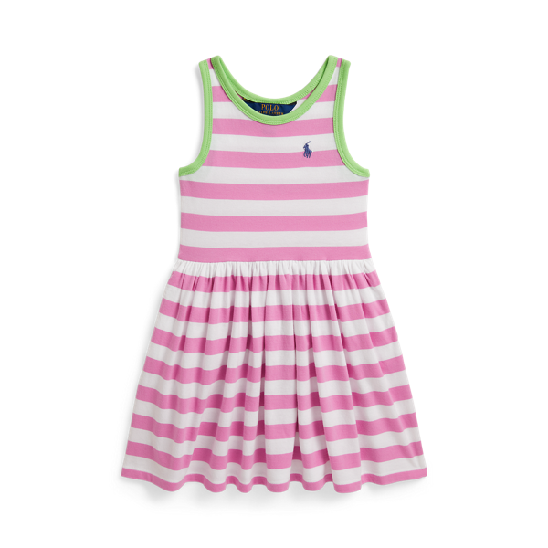 Ir para o Produto: Vestido de Malha de Algodão Listrado