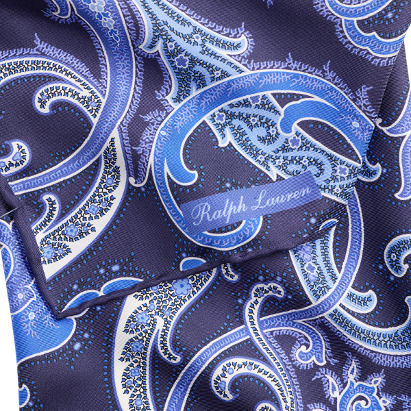 Ir para o Produto: Cachecol de Sarja de Seda com Estampa Paisley
