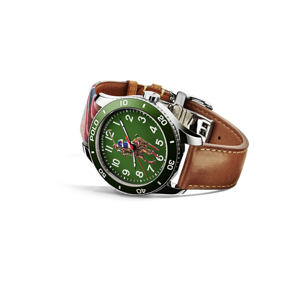 Ir para o Produto: 42 mm Dial Verde de Aço Polo Player