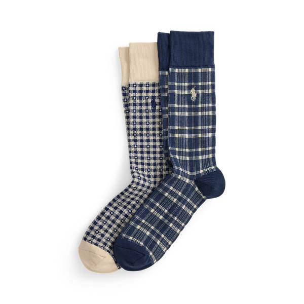 Ir para o Produto: Meia de Cotton-Mistura com Estampa Xadrez 2 Peças
