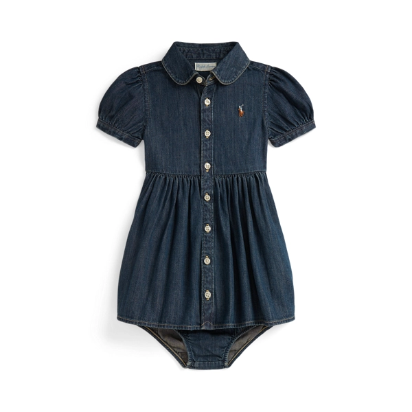 Ir para o Produto: Vestido com Camisa de Algodão e Calça de Bebê