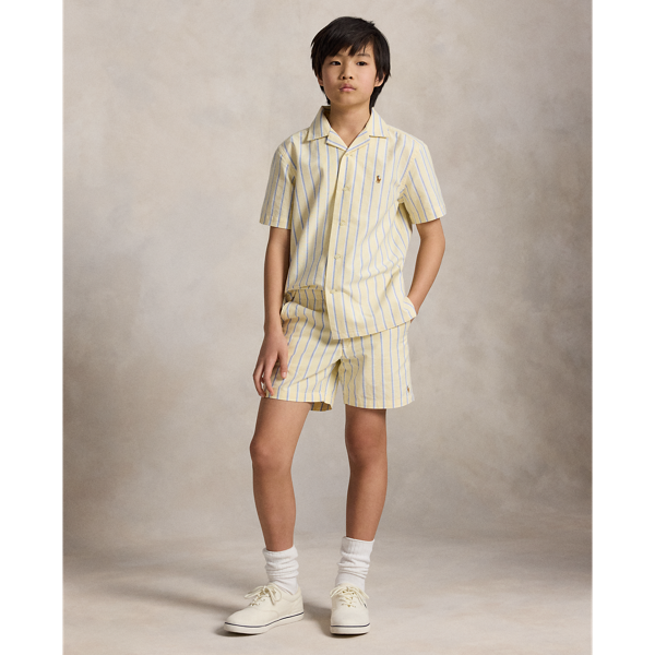Ir para o Produto: Camisa Polo Prepster Oxford Listrada Curta