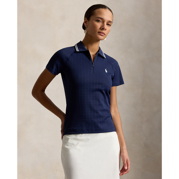Ir para o Produto: Camisa Polo Quarter-Zip Jacquard