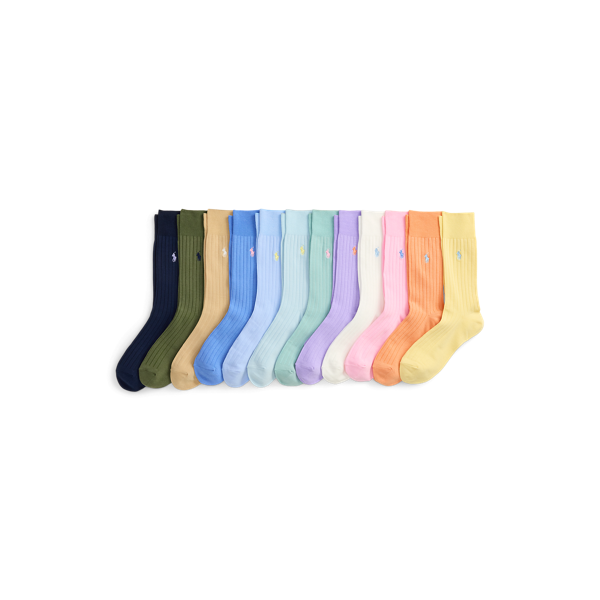 Ir para o Produto: Conjunto de Presente com 12 Meias de Calça com Riscas