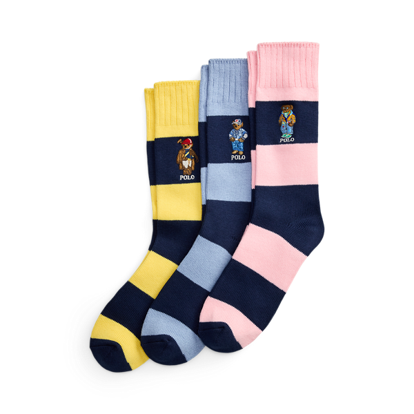 Ir para o Produto: Conjunto de Presente de 3 Meias Listradas Polo Bear