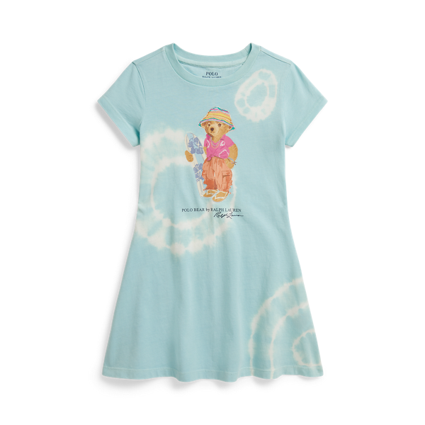 Ir para o Produto: Vestido de Malha de Algodão com Estampa Tie-Dye Polo Bear