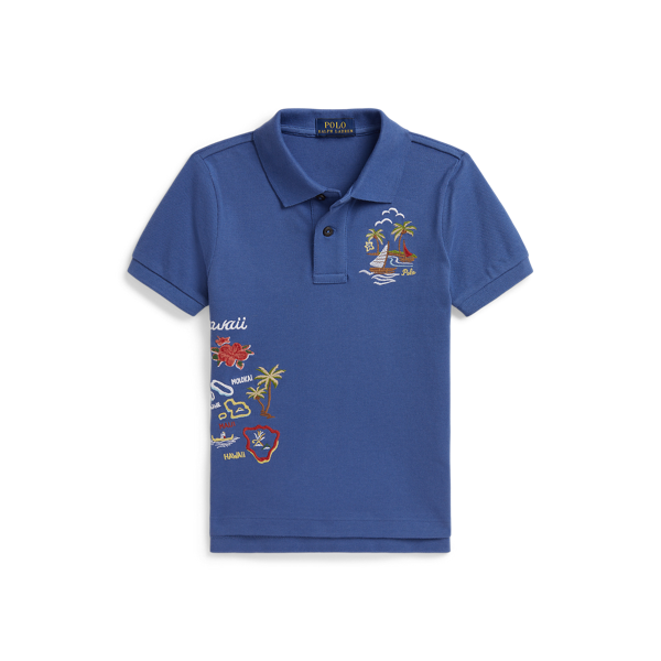 Ir para o Produto: Camisola Polo de Malha de Algodão com Bordado