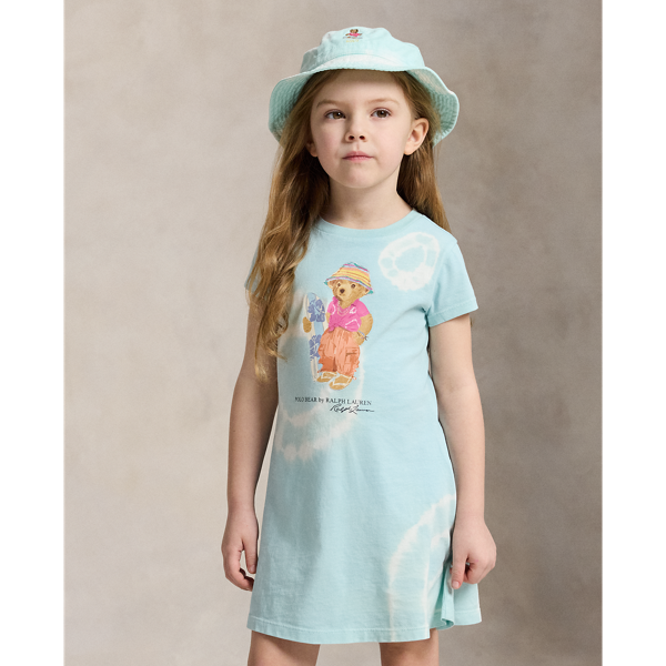 Ir para o Produto: Vestido de Malha de Algodão com Estampa Tie-Dye Polo Bear