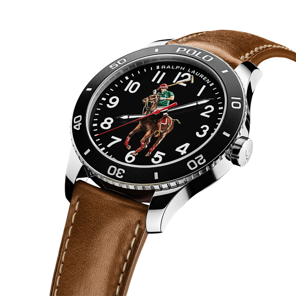 Ir para o Produto: 42 MM Polo Player Aço Dial Preto