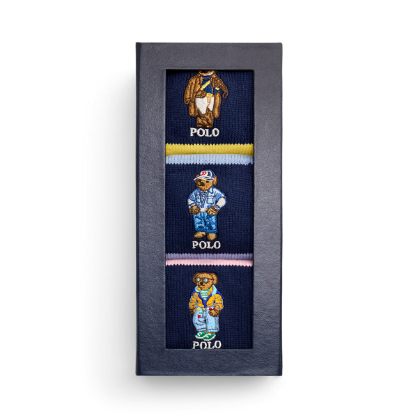 Ir para o Produto: Conjunto de Presente de 3 Meias Listradas Polo Bear