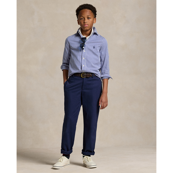 Ir para o Produto: Camisa de Algodão Listrada com Corte Slim