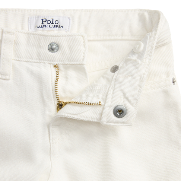 Ir para o Produto: Calça Jeans Larga de Algodão com Punho em Olhal